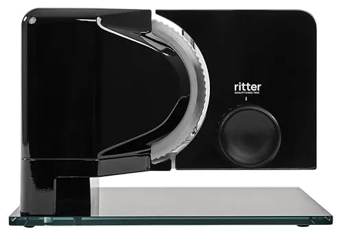 Ritter Sono 2 Elektrischer Allesschneider - Allesschneider aus Metall mit ECO-Motor, ideal für präzise Schnitte von hauchdünn bis 20 mm – Made in Germany für höchste Qualität und Langlebigkeit.