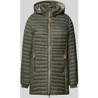 camel active Damen Steppjacke - Nachhaltig und funktional - Funktionsjacke aus recyceltem Polyamid, wasserabweisend und winddicht mit abnehmbarer Kapuze. Ideal für aktive Frauen, die Wert auf Umweltfreundlichkeit legen.