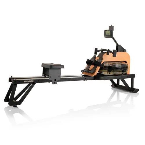 HAMMER Wasser-Rudergerät RowFlow 5.0 NorsK - Rudergeräte mit edlem Holz-Design und 20 innovativen Programmen für ein effektives Training. Erlebe gelenkschonendes Rudern mit natürlichem Wasserwiderstand und individuelle Griffvarianten für gezielte Muskelansprache.