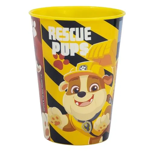 Stor Paw Patrol Kinderbecher 260ml aus Kunststoff - Wiederverwendbar, Bruchsicher, BPA-Frei - Idealer Trinkbecher für Kinder zu Hause und Schule