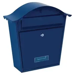 BRIEFKASTEN PARIS - BLAU BG20002 - Stilvoller Stahl-Briefkasten in Blau, wetterfest und ideal für moderne Eingangsbereiche. Perfekt für jeden Haushalt!