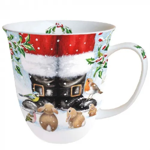 Tasse, Porzellantasse LOOKING UP TO SANTA 0,4l by Ambiente | Weihnachten