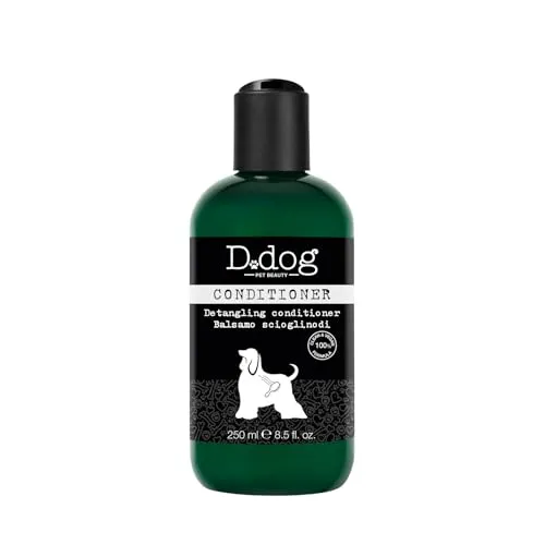 D.Dog | Pflegespülung, Shampoo für Hunde, entwirrend und weichmachend, reduziert Knoten für EIN weiches und geschmeidiges Haar, verkürzt die Pflegezeit, 250 ml