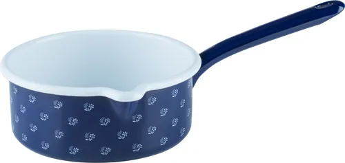 Riess Emaille-Stielkasserolle Dirndlblau 16 cm von Riess