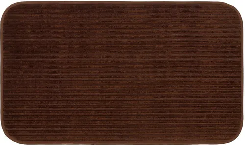 Gözze Badematte Berlin, Höhe 7 mm, rutschhemmend beschichtet, fußbodenheizungsgeeignet, Polyester, rechteckig, Badteppich, Uni Farben, Cord Optik, waschbar