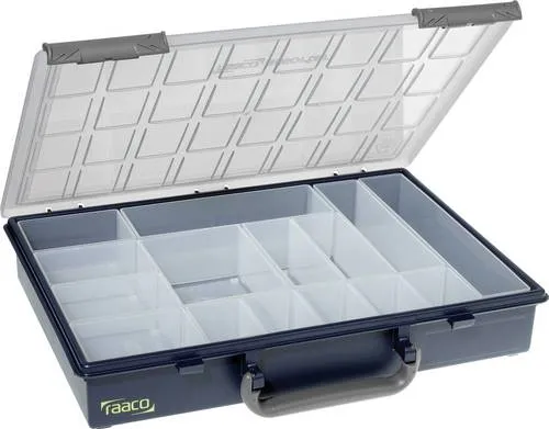 raaco Assorter 55 4x8-15 Sortimentskasten (L x B x H) 338 x 261 x 57 mm Anzahl Fächer: 15 feste Unterteilung Inhalt 1 St.