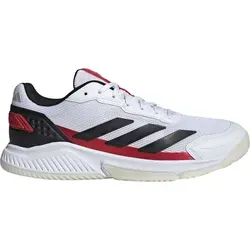 adidas Herren Courtquick Padel-Schuhe - Cloud White/Core Black/Lucid Red, 40 EU - Herren-Sneaker mit regulärer Passform, Cloudfoam Polsterung und abriebfestem Adituff für optimale Performance auf dem Padelplatz. Hergestellt aus mindestens 20 % recycelten Materialien.