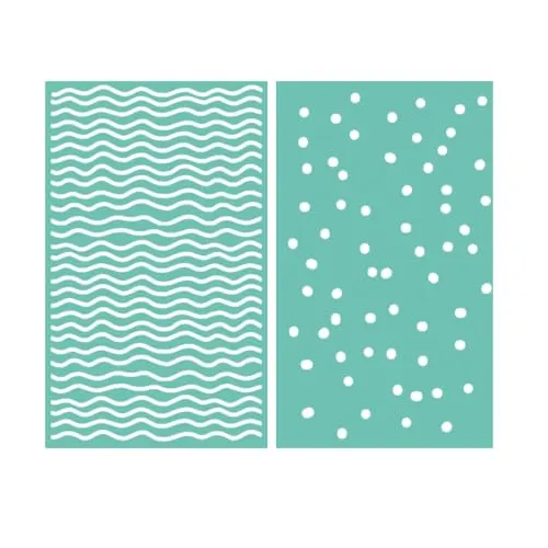 Set mit 2 Mini-Stickmappen von Summer Craftelier – Textur für Scrapbooking und Basteln, kompatibel mit Sizzix Big Shot, Minty Cut, Mini Evolution, Revolution, 7,6 x 12,6 cm