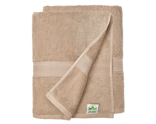 leevitex® Saunatuch Frottee XXL, (2-St), 80 x 200 cm, extra groß & saugfähig, Sand/Cappuccino