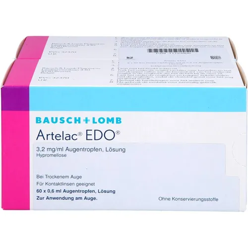 Artelac EDO Augentropfen 72 ml - Augentropfen zur Linderung von trockenen Augen, mit Hypromellose für langanhaltende Feuchtigkeit. Ideal für Kontaktlinsenträger und frei von Konservierungsstoffen.