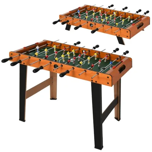 Mini Tischkicker A70-052, tragbarer Kickertisch für Familie und Freunde - Kompakter Mini Tischkicker aus Naturholz, ideal für spannende Spieleabende. Perfekt für Familien und Freunde, leicht zu transportieren und einfach aufzubauen.