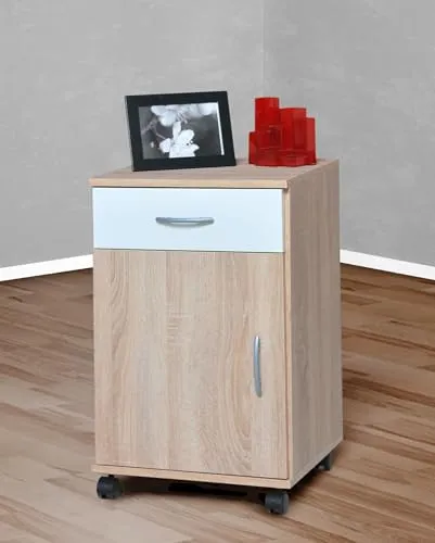 Möbeldesign Team 2000 Rollcontainer Bürocontainer Schubcontainer Nachtschrank Sonoma Eiche -2