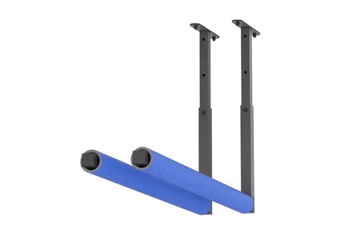 QLS Deckenregal Hängeregal - Verstellbare Aufbewahrung für Leiter, Kajak und Angeln - System-Haken mit verstellbarer Höhe (27-48 cm) für optimale Raumnutzung. Ideal zur Aufbewahrung von Leitern, Kajaks und Werkzeugen, schafft Platz in der Garage.