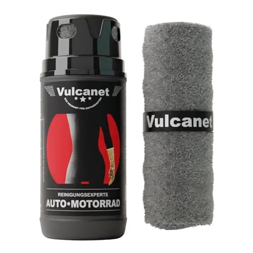 VULCANET Auto & Motorrad Reinigungstücher 80 Stk, Inklusive Mikrofaser & Bürste – Trockentuch Ohne Wasser – All-in-One Fahrzeug Reiniger & Profi-Reinigungsset – Für Karosserie, Felgen, Helm, Innenraum