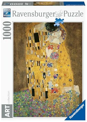 Ravensburger 15743 - Klimt: Der Kuss, 1000 Teile Puzzle, perfektes Meisterwerk für Puzzleliebhaber und umweltfreundlich hergestellt