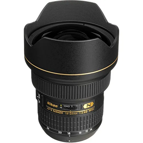 Nikon AF-S Nikkor 14-24 mm 1:2.8G ED - Weitwinkelobjektiv - Professionelles Weitwinkelobjektiv mit Brennweitenbereich 14-24 mm, ideal für Landschafts- und Architekturfotografie, mit Nanokristallvergütung für optimale Bildqualität und Silent-Wave-Motor für leises Scharfstellen.