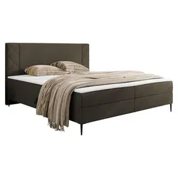 MIRJAN24 Boxspringbett Portes 180x200 cm mit Bettkästen - Braun - Stylisches Boxspringbett mit zwei praktischen Bettkästen für zusätzlichen Stauraum. Hochwertige Materialien und bequeme Matratze sorgen für besten Schlafkomfort. Ideal für Ihr Schlafzimmer!
