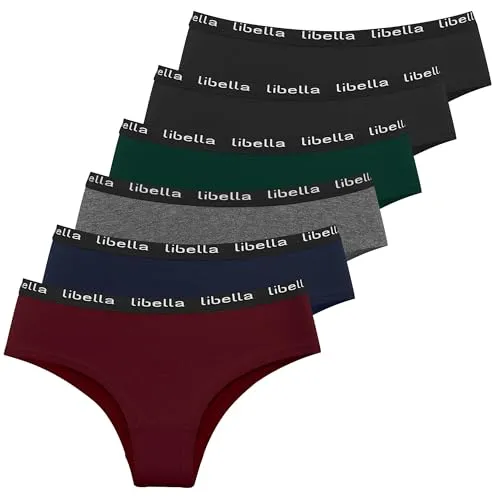 Libella Unterhosen Damen Baumwolle 6er Pack Damen Slips Mehrpack Baumwoll Unterwäsche Bequeme Pantys Damen 3411 UN8 S