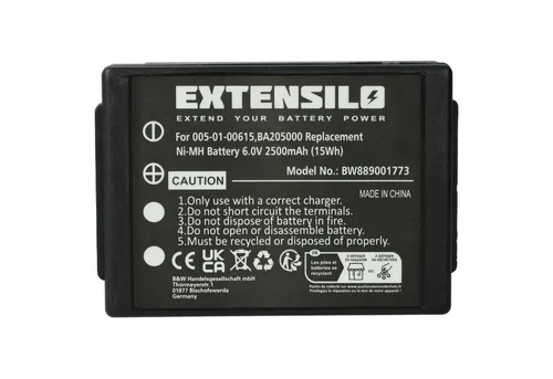 Extensilo Akku Ersatz für HBC Hub05AA, FuB05XL, FuB5AA, Fub9NM für Akku Akku NiMH 2500 mAh (6 V), Leistungsfähiger Austausch-Akku für Industrie-Funkfernsteuerung