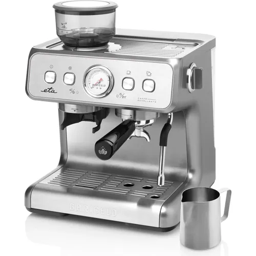 ETA Baricelo Pákový Kávovar mit integriertem Mlynčekom - Siebträgermaschine für professionelle Kaffeezubereitung, mit integriertem Mahlwerk und präziser Temperaturregelung für perfekten Espresso.