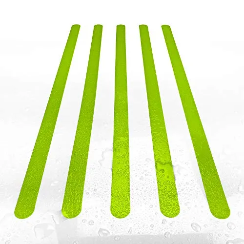 AnTina TAPES Anti-Rutsch-Streifen 3x64cm, farbig für Dusche/Badewanne, Rutschklasse C DIN 51097, ultradünn, selbstklebend (grün)