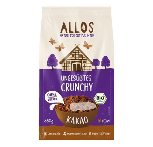 Allos Cerealien Ungesüßtes Crunchy - Kakao 350g von Allos