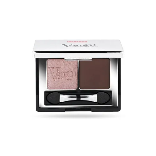 Pupa Milano Lidschatten Vamp! Compact Duo Eyeshadow - Pink Earth - Lidschatten mit zwei perfekt abgestimmten Farben, die sich leicht mischen lassen. Hochpigmentierte, cremige Textur für langanhaltende Farben. Hypoallergen und augenärztlich getestet, ideal für empfindliche Augen.