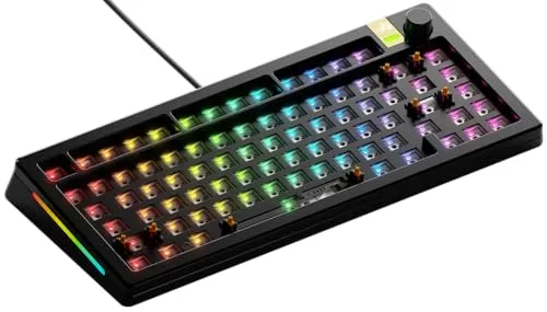 Glorious Gaming GMMK 3 PRO HE (Barebones): Tastatur (Rapid Trigger), Hall-Effekt, 8K-Abrufrate, modulares Aluminiumgehäuse & Dichtungssystem, unterstützt MX- & HE-Schalter, TKL, ANSI/USA - Schwarz