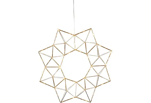 EGLO Papierstern Edge, LED Fenster Lichterkranz, Ø 40 cm - Weihnachtsbeleuchtung – Stilvoller Lichterstern mit Kabel, ideal für festliche Fensterdekoration und stimmungsvolle Beleuchtung zur Weihnachtszeit.