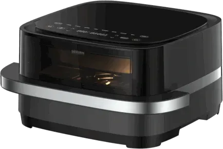 SEVERIN FR 2464 Pizza Heißluftfritteuse - Küchenmaschinen mit 2100 W Leistung, perfekt für knusprige Pizzen und gesunde Fritteusen-Gerichte. Hohe Kapazität von 4,0 l für die ganze Familie.