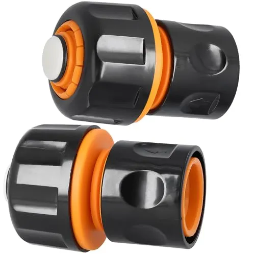 Gartenschlauch Schnellkupplung 1'' Wasserstop Schlauchverbinder Schlauchkupplung Schnellanschluss Verbinder Adapter Kupplung Verbindungsadapter Bewässerungssystem Schlauchverlängerung