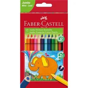 Faber-Castell Buntstifte dreikant Jumbo 5.4mm 12er Karton