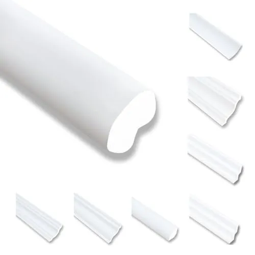 Meter Deckenleisten Styropor XPS ND20 - 30 Meter Zierprofile - 30 Meter hochwertige Styropor-Deckenleisten, perfekt für elegante Wand-Decke-Übergänge. Überstreichbar und leicht zu verarbeiten, ideal für individuelle Raumgestaltungen.