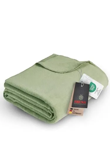 Ibena Malaga Bio Wolldecke 150x200 cm – 100% Baumwolle, Made in Germany - Bettdecken aus 100% Bio-Baumwolle, atmungsaktiv und temperaturausgleichend, perfekt für jeden Einsatz – als Kuscheldecke, Sommerdecke oder stilvolle Dekoration.