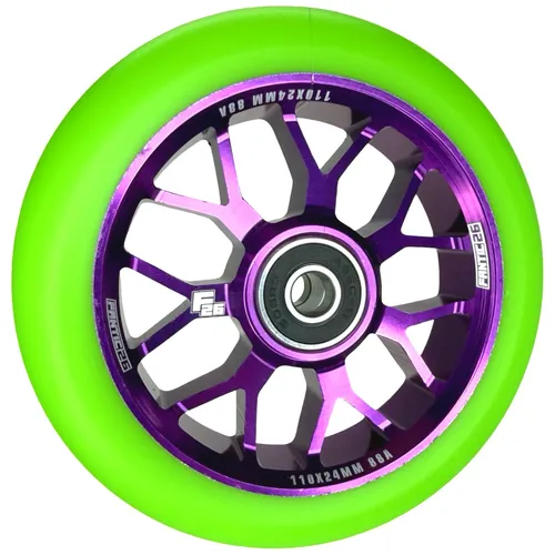 Fantic26 Spy7 Stunt-Scooter Rolle 110mm - Hochwertige 110mm Rolle für Stunt-Scooter mit ABEC 11 Kugellagern. Ideal für Tricks und Sprünge, mit langlebigem Aluminium und stylischem Laserlogo. Perfekt für alle Skate-Enthusiasten!