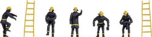 NOCH H0 Feuerwehr Figur in schwarz von NOCH