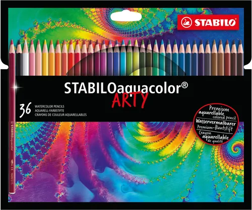 Stabilo Aquarellstifte aquacolor ARTY, 1636/1-20, farbig sortiert, 36 Stück
