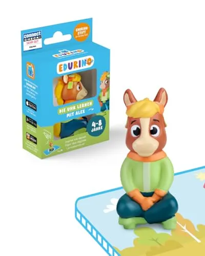 EDURINO Lernfigur Edurino Alex - Erste Uhrzeiten, bunt - Experimentieren-Spielzeug für Kinder ab 4 Jahren. Mit Edurino Alex lernen Kinder spielerisch, wie man die Uhr liest und die Bedeutung von Zeit versteht.