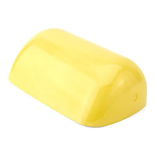 NKlaus Ersatzabdeckung aus Glas für Bankerslampen in gelb von NKlaus