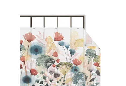 Bilderdepot24 Balkonsichtschutz Aquarell Blumen Wildblumen - Sichtschutz für Balkon und Terrasse - Gestalte deinen Außenbereich mit unserem stilvollen Balkonsichtschutz! Das hochwertige Meshgewebe sorgt für Sichtschutz und ist wetterbeständig. In verschiedenen Größen erhältlich und einfach zu montieren, bietet es dir Privatsphäre und einen schönen Akzent.