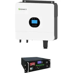 Growatt SPF 6000 ES PLUS Wechselrichter 6kW - Off-Grid mit KAMADA 10kWh LiFePo4 Speicher - Solarspeicher: Flexibles Off-Grid-System für maximale Energieunabhängigkeit mit Growatt 6kW Wechselrichter und sicherem KAMADA LiFePO4 Batteriespeicher.