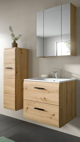Inn.Furn Badmöbel Set 'Cover', Eiche Artisan, 3-teilig, 105x185 cm