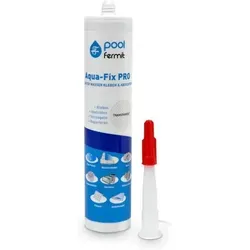 Fermit Aqua-Fix PRO Transparent Klebstoff Dichtstoff für Pools - Schwimmbecken-Ersatzteile, ideal zum Abdichten und Kleben mit hoher Flexibilität und Wasserdichtigkeit.