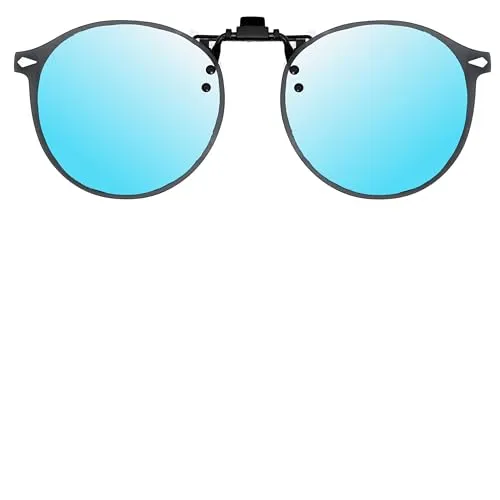 CREYESTAL Polarisiert Sonnenbrillen Aufsatz Brille, Sonnenbrille Clip, Anhebbar und Ultraleicht, Herren, Damen 100% UV400