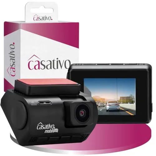 Casativo Dashcam 4K-UHD KFZ mit GPS - Nachtsicht in Farbe und App-Steuerung - Erleben Sie die Casativo Dashcam 4K-UHD KFZ mit GPS für brillante Aufnahmen bei Tag und Nacht. Mit 140° Weitwinkel, WLAN-Anbindung und App-Steuerung sind Sie bestens für jede Fahrt ausgestattet.