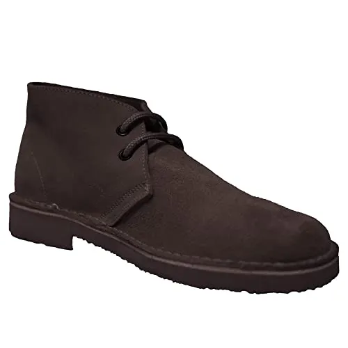 Roamers Herren Desert-Boots/Schnürschuhe/Halbschuhe, Wildleder (37 EU) (Dunkelbraun)