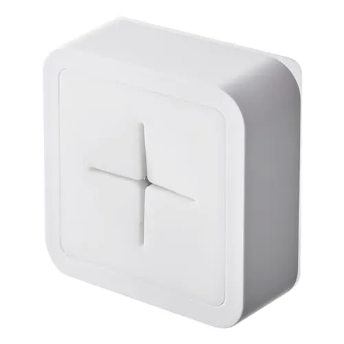 Yamazaki 5629 TOWER Klebehaken-Handtuchhalter, weiß, ABS-Harz/Silikon, minimalistisch, 5.5 x 2.3 x 5.5 cm