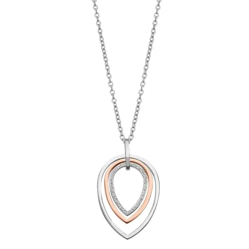 Lotus Style Halskette für Damen aus Edelstahl in der Farbe Silber und Gold, Länge: 40 cm, LS2112-1/2