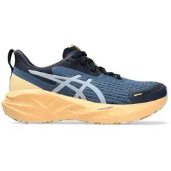 ASICS Novablast 5 Lite-Show Damen Neutralschuh - Blaugrau/Orange, Größe 40,5 - Entdecke den ASICS Novablast 5 Lite-Show, ideal für Straßenläufe. Mit maximaler Dämpfung und reflektierenden Details für mehr Sichtbarkeit. Leicht und atmungsaktiv – perfekt für deine Laufabenteuer!