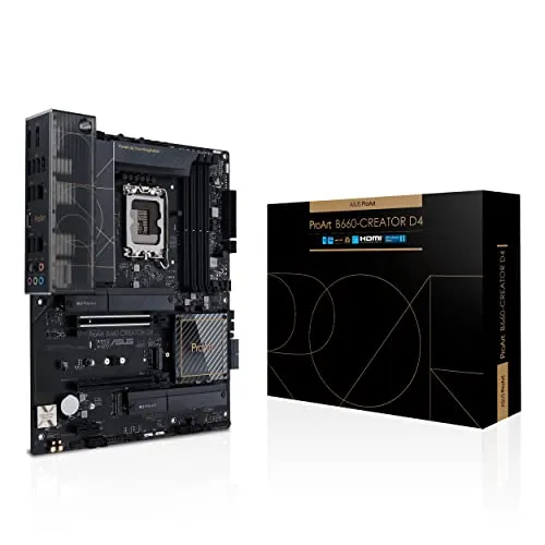 ASUS ProArt B660-CREATOR D4 - Leistungsstarkes ATX-Board LGA 1700, PCIe 5.0, 2.5 Gb Ethernet und KI-Geräuschunterdrückung für kreative Profis